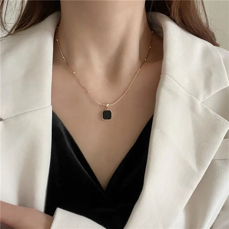 Elegant Onyx Charm Necklace