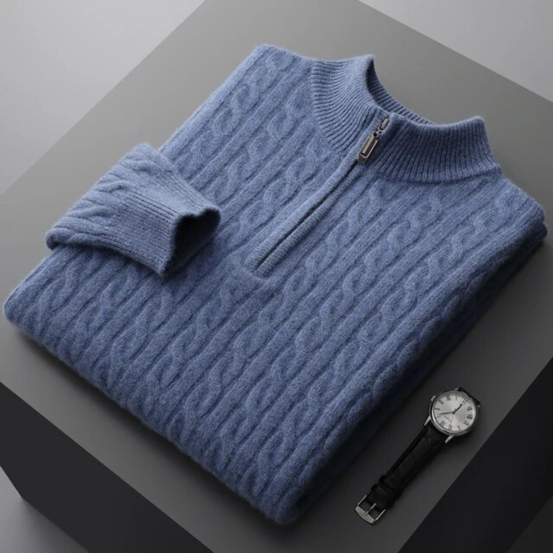 Luxury Cashmere Half Zip Sweater
