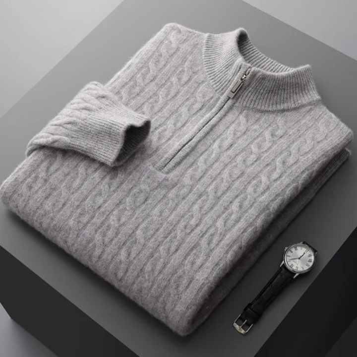 Luxury Cashmere Half Zip Sweater