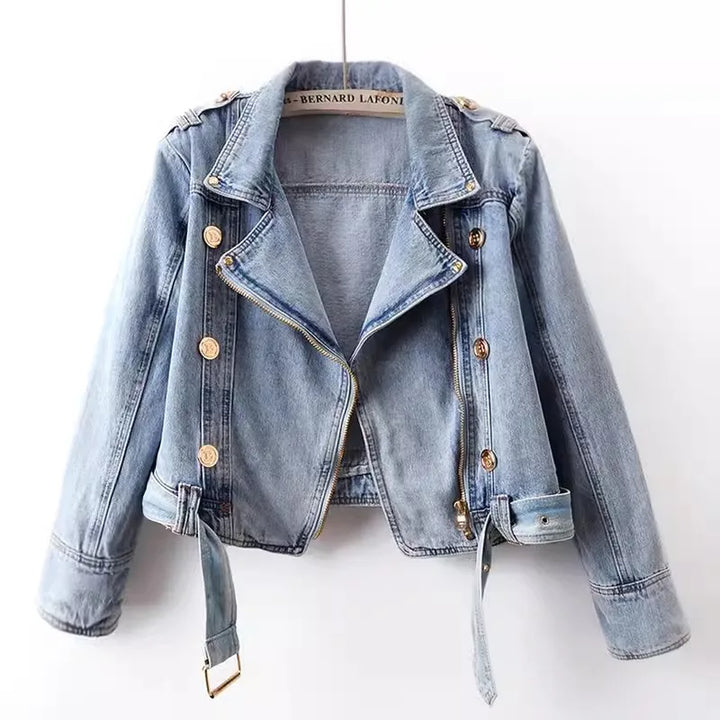 Chic High Waist Denim Jacket