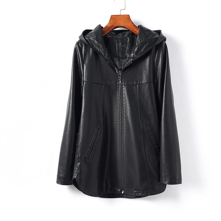 Chic Leather Adventure Hoodie