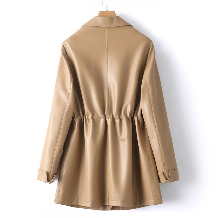 Chic Leather Adventure Coat