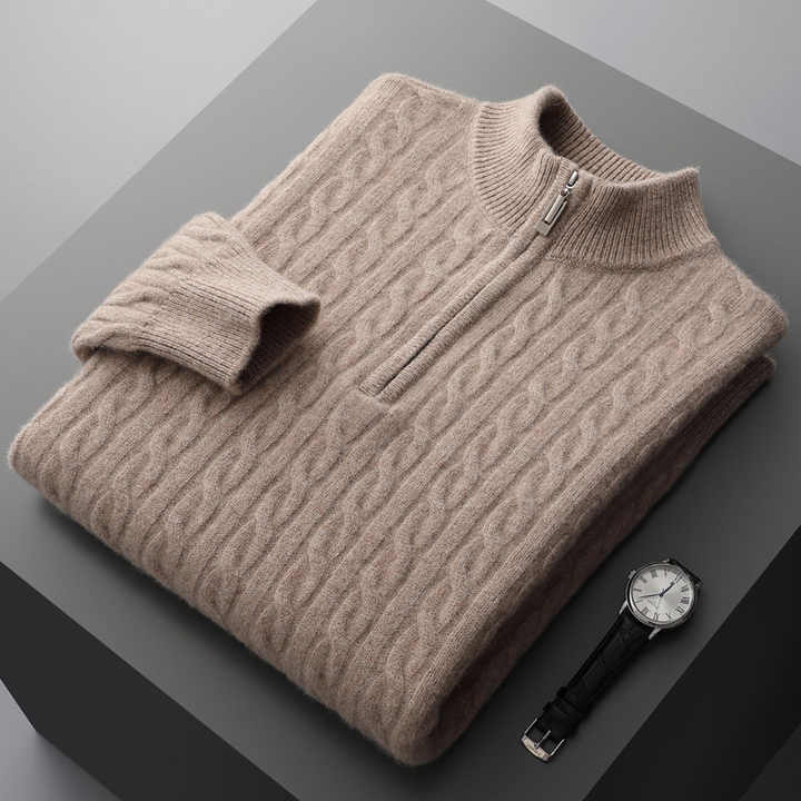 Luxury Cashmere Half Zip Sweater