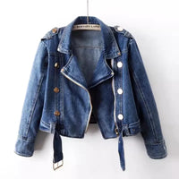 Chic High Waist Denim Jacket