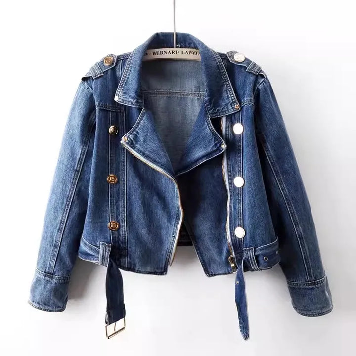 Chic High Waist Denim Jacket